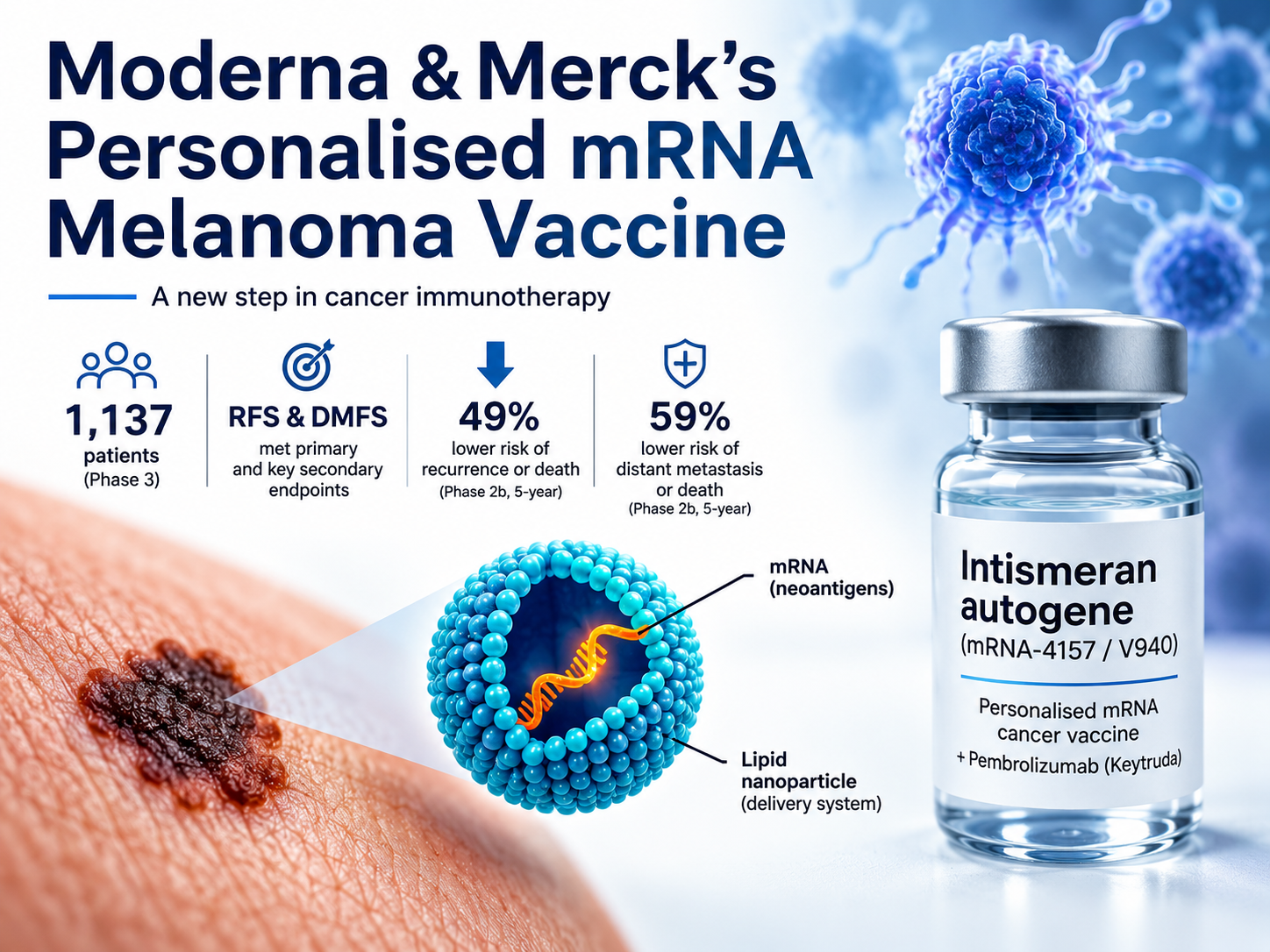 Moderna and Merck’s Personalized mRNA Melanoma Vaccine: What the Numbers Really Show